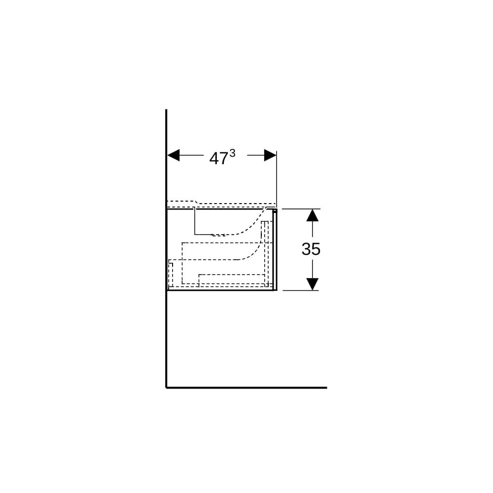 Geberit Xeno2 Unterschrank für Waschtisch aus Mineralwerkstoff, 2 Schubladen, 139,5x... GEBERIT-500347001 4025416361213 (Abb. 9)