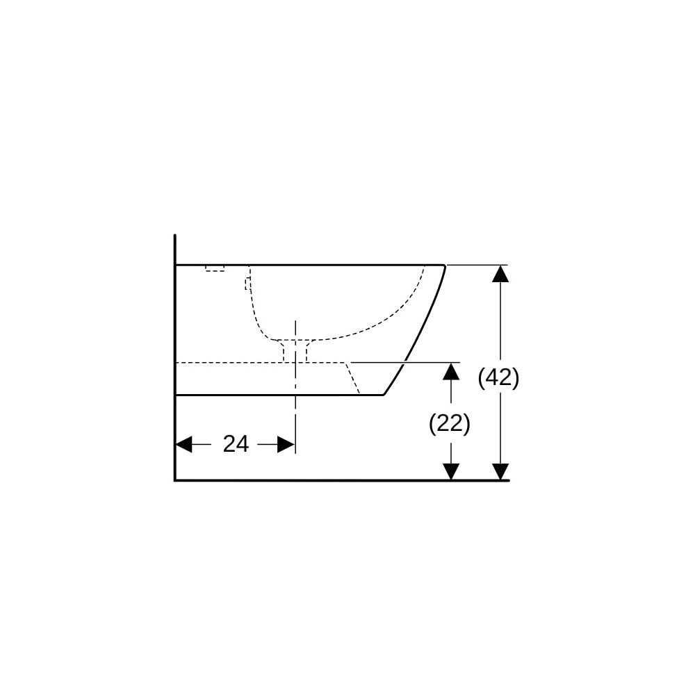 Geberit Smyle Square Wandbidet geschlossene Form, Tiefe 54cm, Überlauf sichtbar, Wei... GEBERIT-500209018 4025416357650 (Abb. 9)