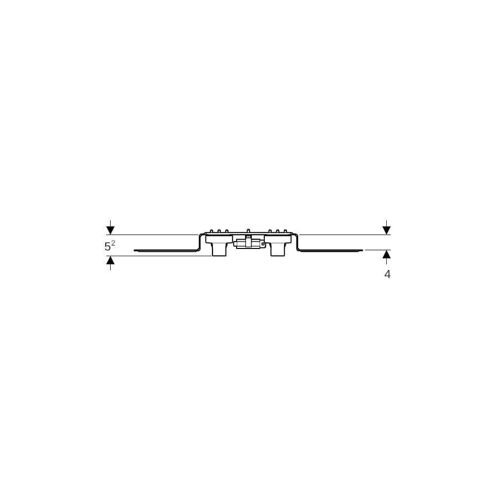 Geberit FlowFit Anschlusswinkel 90 Grad vormontiert, zweifach, abgesetzt, Ablaufrohr... GEBERIT-619681001 4025416602637 (Abb. 7)