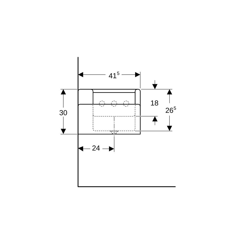 Geberit Bambini Spiel-/Waschlandschaft für 3 Waschtischarmaturen Becken links 139x41... GEBERIT-430300016 4022009330441 (Abb. 9)