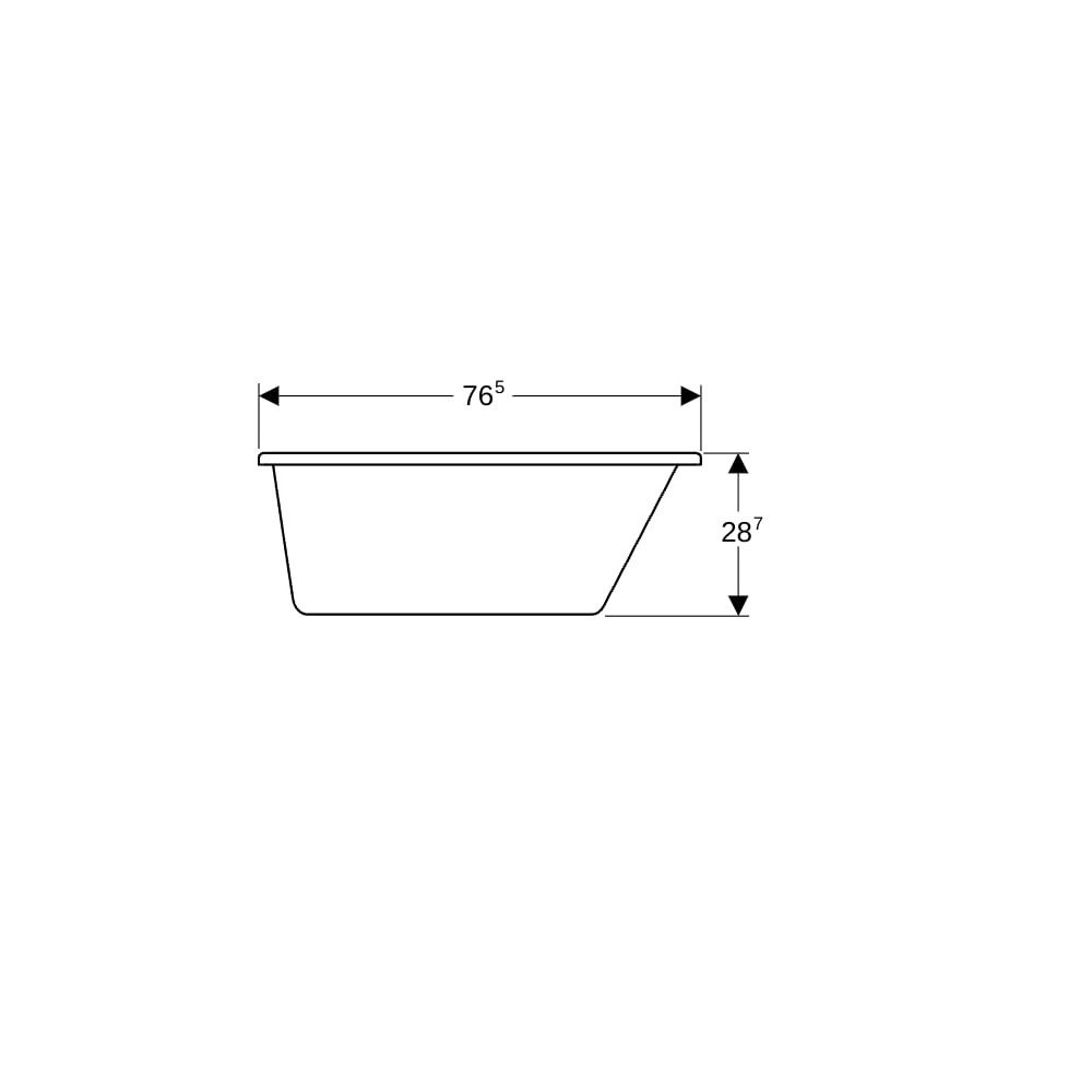 Geberit Bambini asymmetrische Badewanne, Breite 47cm, Alpinweiß... GEBERIT-406010016 4022009295849 (Abb. 10)