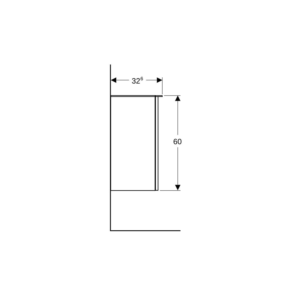 Geberit Smyle Square Seitenschrank, 1 Tür, 36x60x32,6cm, Sandgrau/lackiert hochgl, S... GEBERIT-500359JL1 4025416352631 (Abb. 9)