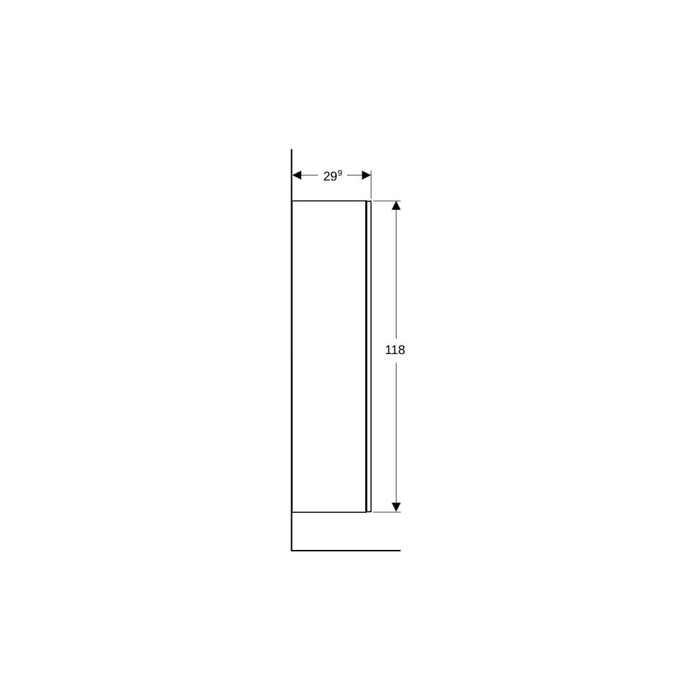 Geberit Smyle Square Mittelhochschrank mit 1 Tür, 36x118x29,9cm, Nussbaum hickory Me... GEBERIT-500361JR1 4025416432340 (Abb. 9)