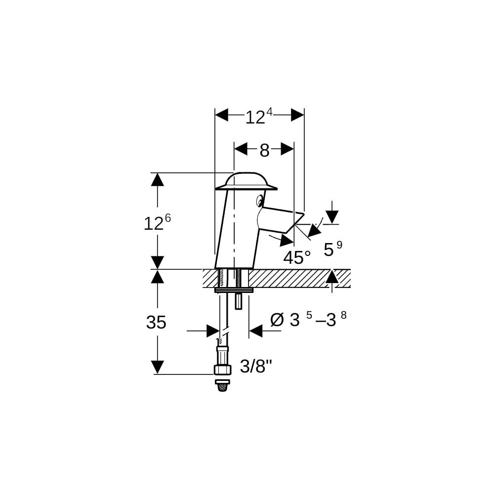 Geberit Bambini Waschtischarmatur Batteriebetrieb, mit Mischer, Staubgrau/Hochglanz ... GEBERIT-116208211 4025410642790 (Abb. 6)