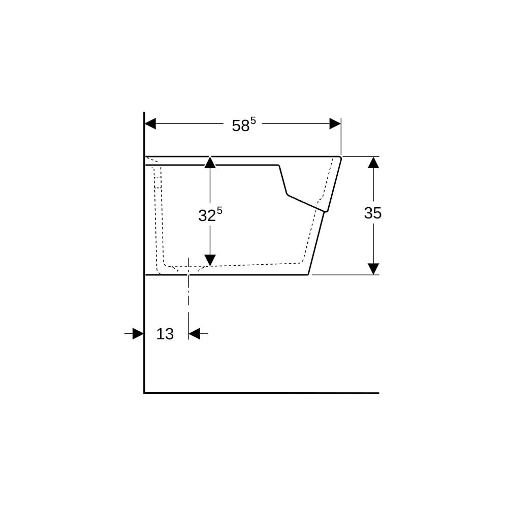 Geberit Publica Garda Mehrzweckbecken, 74x35x58,5cm... GEBERIT-355675000 4022009080360 (Abb. 11)