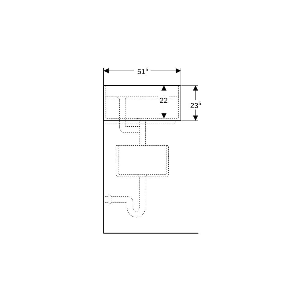 Geberit Publica Gipsfangbecken Oberteil, 78x23,5x51,5cm... GEBERIT-362511000 4022009080544 (Abb. 9)