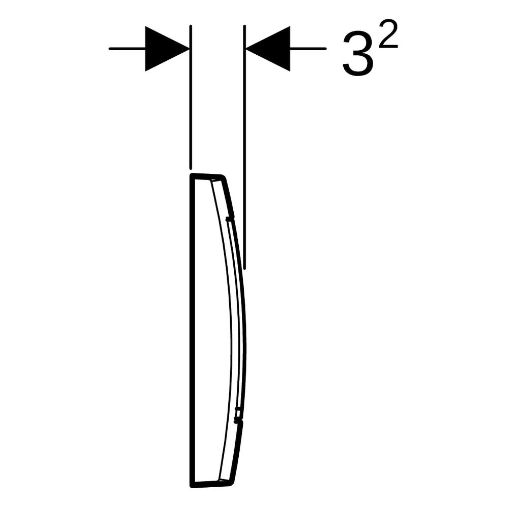 Geberit Twinline 30 Drückerplatte mit 2-Mengen-Spülung, Weiß, Hochglanz verchromt... GEBERIT-115899KJ1 4025416297413 (Abb. 11)