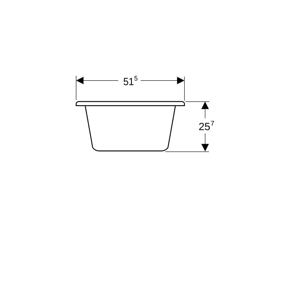 Geberit Bambini Ovalbadewanne, Breite 51,5cm, Alpinweiß... GEBERIT-407010016 4022009295856 (Abb. 10)