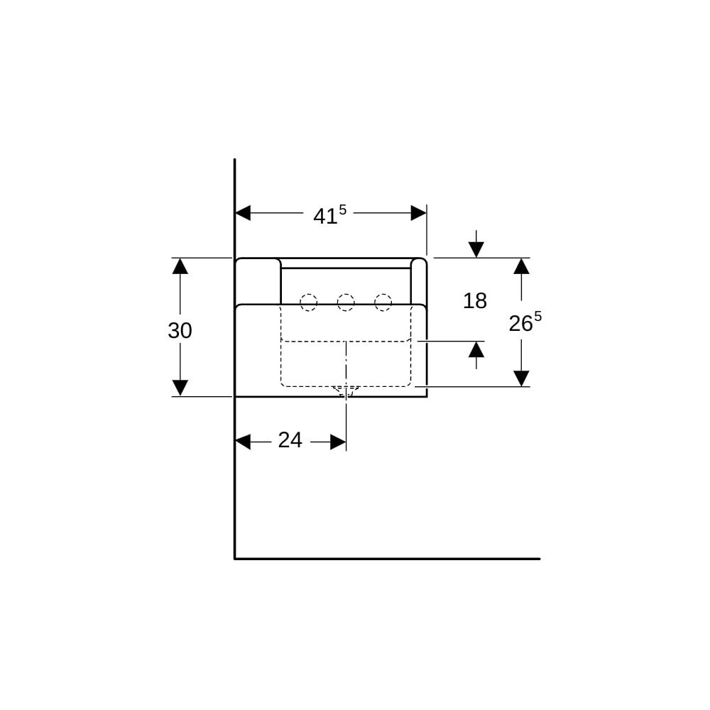 Geberit Bambini Spiel-/Waschlandschaft für 3 Waschtischarmaturen Becken rechts 139x4... GEBERIT-430350016 4022009330458 (Abb. 9)