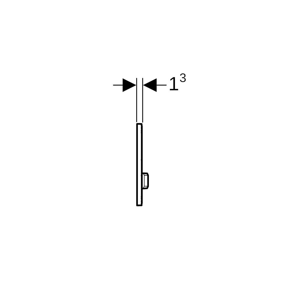 Geberit Sigma 50 Drückerplatte, 2-Mengen-Spülung, Square, Weiß, Metallfarbe verchrom... GEBERIT-115788112 4025416453192 (Abb. 9)