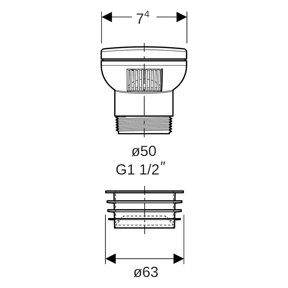Geberit Belüftungsventil GRB50, für Entwässerungssysteme Außendurchmesser 50mm... GEBERIT-359900001 4025416352105 (Abb. 9)