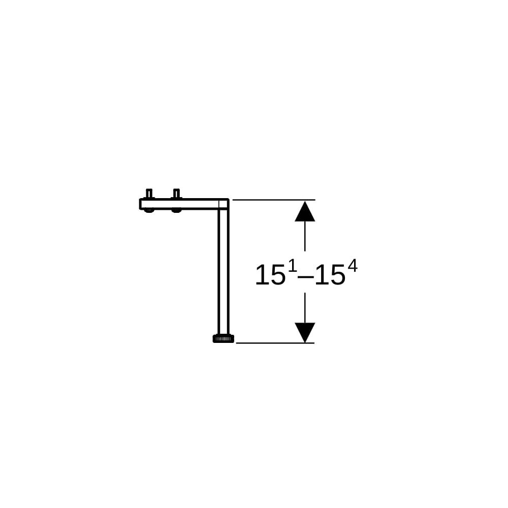Geberit Set Füße Höhe 15,1-15,4cm, Hochglanz verchromt... GEBERIT-500367001 4025416430476 (Abb. 9)