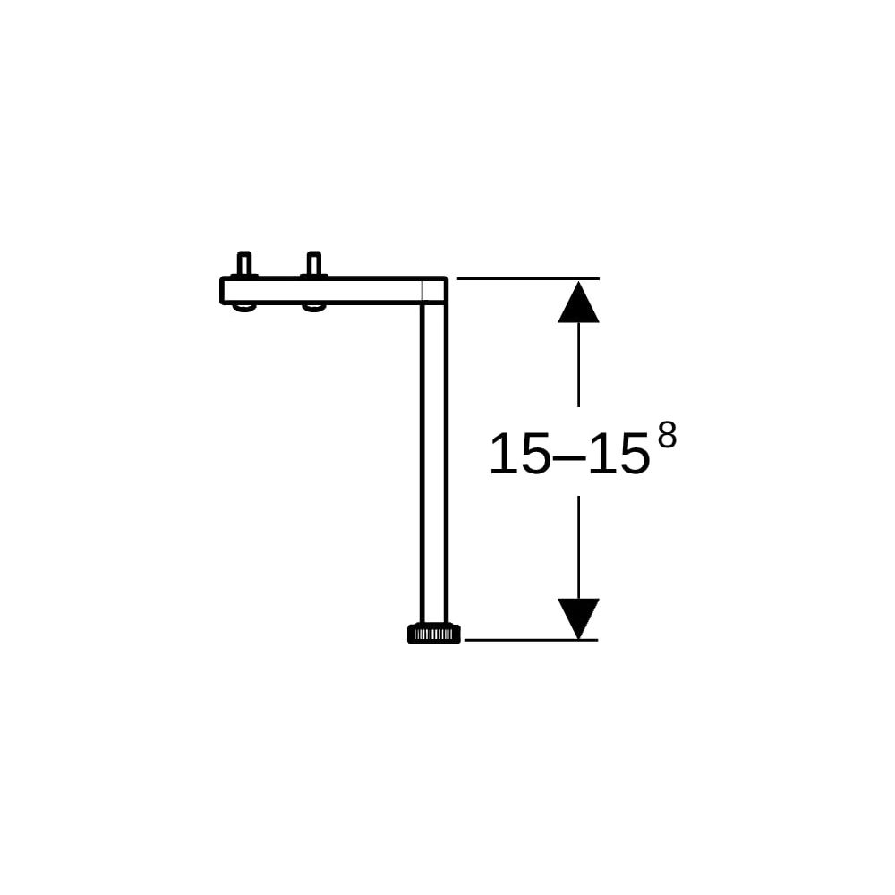Geberit Set Füße schmal, 15-15,8cm, Aluminium, Chrom, 500367001... GEBERIT-500367001 4025416430476 (Abb. 15)