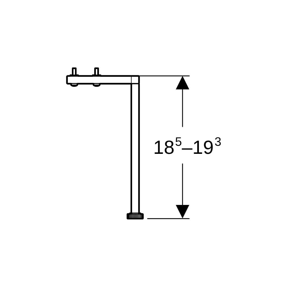 Geberit Set Füße schmal, 18,5-19,3cm, Aluminium, Chrom, 502329001... GEBERIT-502329001 4025410941855 (Abb. 14)