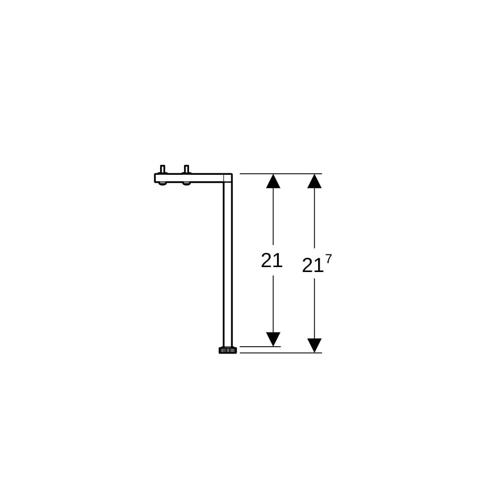Geberit Set Füße Höhe 21,7cm, Hochglanz verchromt... GEBERIT-502330001 4025410941862 (Abb. 9)