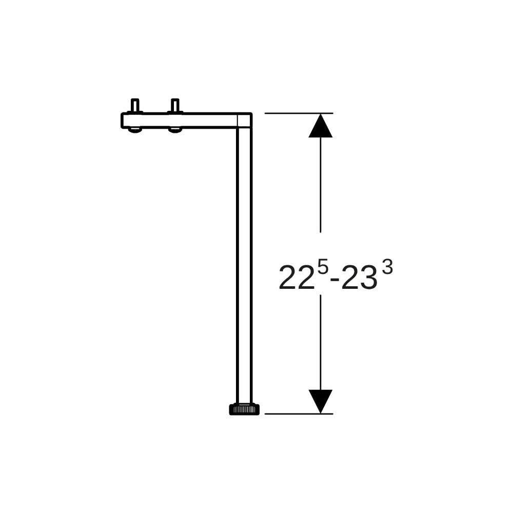 Geberit Füße schmal, 22,5-23,3cm, Aluminium, Chrom, 502330001... GEBERIT-502330001 4025410941862 (Abb. 14)