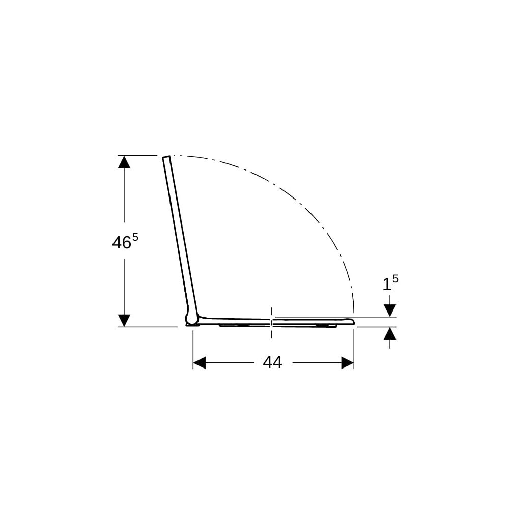 Geberit ONE WC-Sitz Alpinweiß/matt, Absenkautomatik, Quick-Release-Scharniere, Befe... GEBERIT-243989JT2 4025410700131 (Abb. 10)