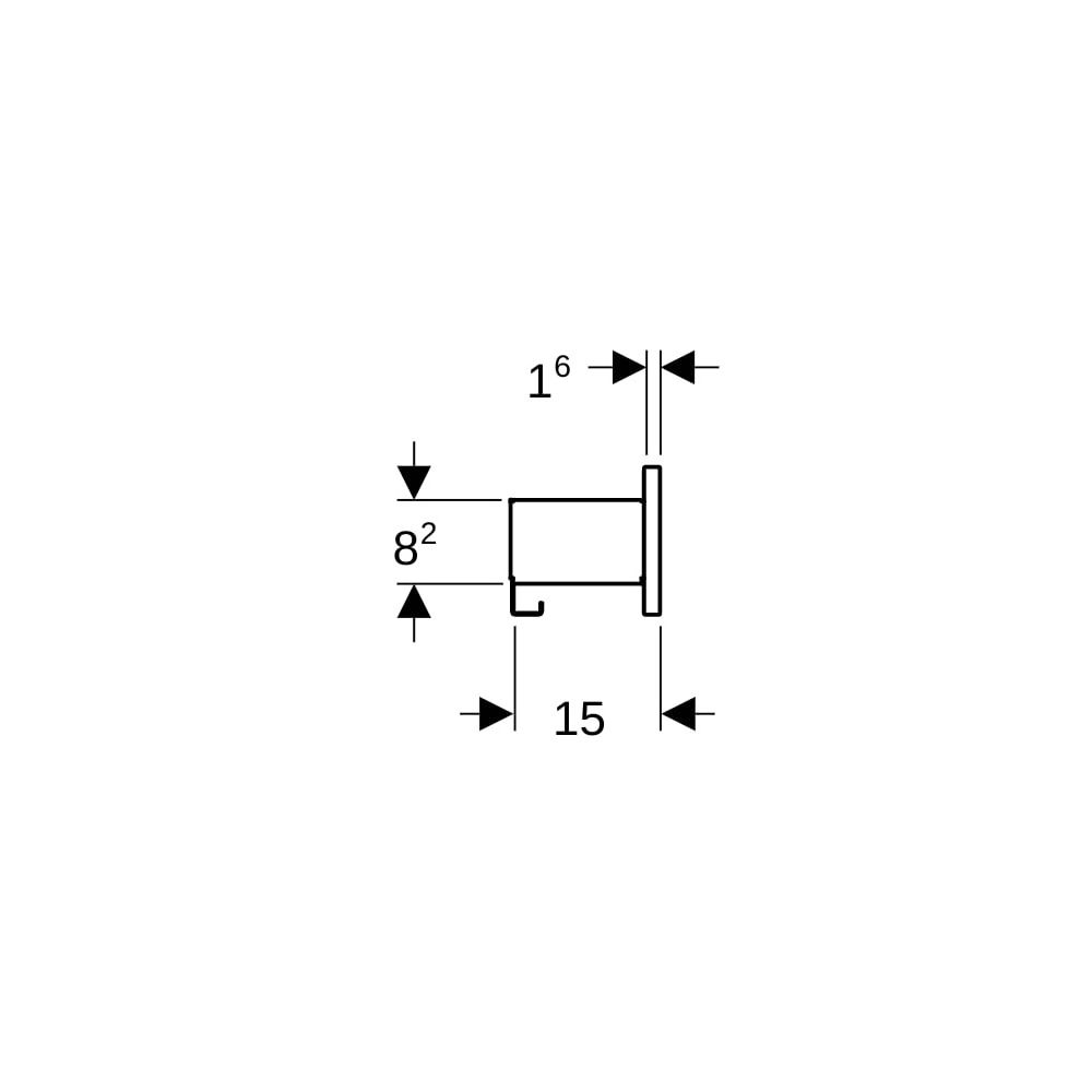 Geberit Smyle Square Wandablage, 45x14,8x15cm, Lava pulverbeschichtet matt, Lava lac... GEBERIT-500362JK1 4025416432685 (Abb. 9)