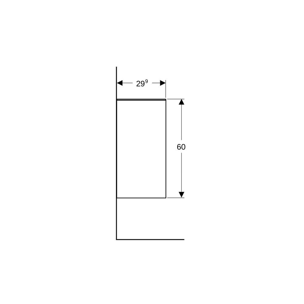 Geberit Smyle Square Seitenschrank offen, 36x60x29,9cm, Lava lackiert matt... GEBERIT-500358JK1 4025416437352 (Abb. 7)