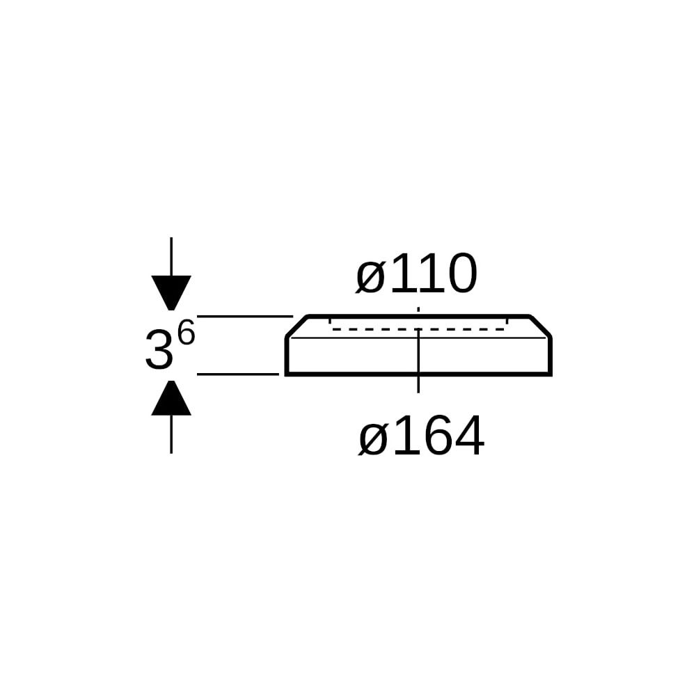 Geberit Wandrosette für Anschlussbogen 90 Grad für WC Außendurchmesser 110mm, Alpinw... GEBERIT-242026111 4025416050568 (Abb. 5)