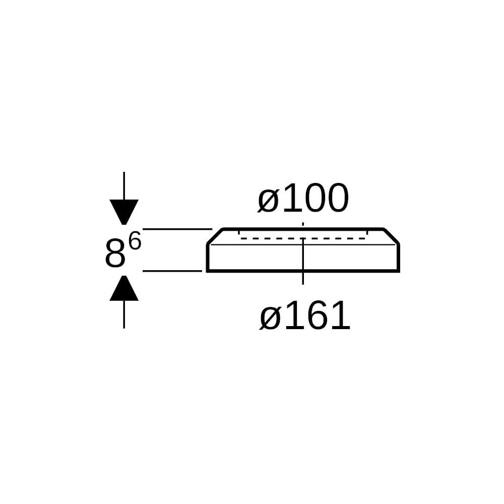 Geberit Wandrosette für Anschlussbogen 90 Grad für WC Außendurchmesser 100mm, Alpinw... GEBERIT-242716111 4025416050643 (Abb. 5)