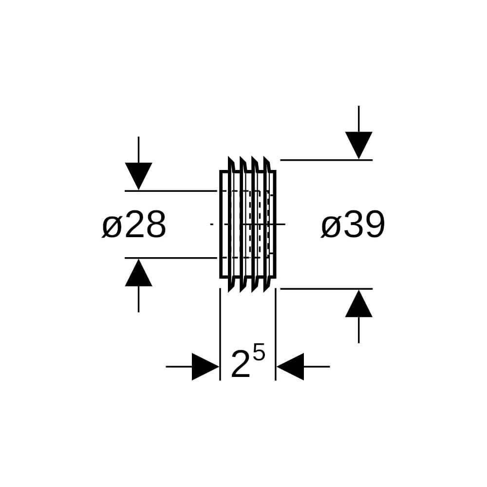 Geberit Manschette für Spülrohranschluss Außendurchmesser 28mm... GEBERIT-119669001 4025416008644 (Abb. 5)