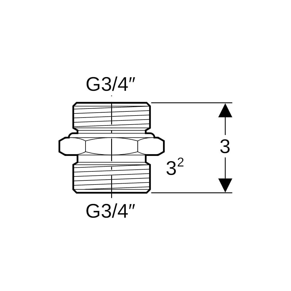 Geberit Übergang Eurokonus, mit Außengewinde CW617N, G 3/4″, G1 3/4″... GEBERIT-641533001 4025416128328 (Abb. 5)