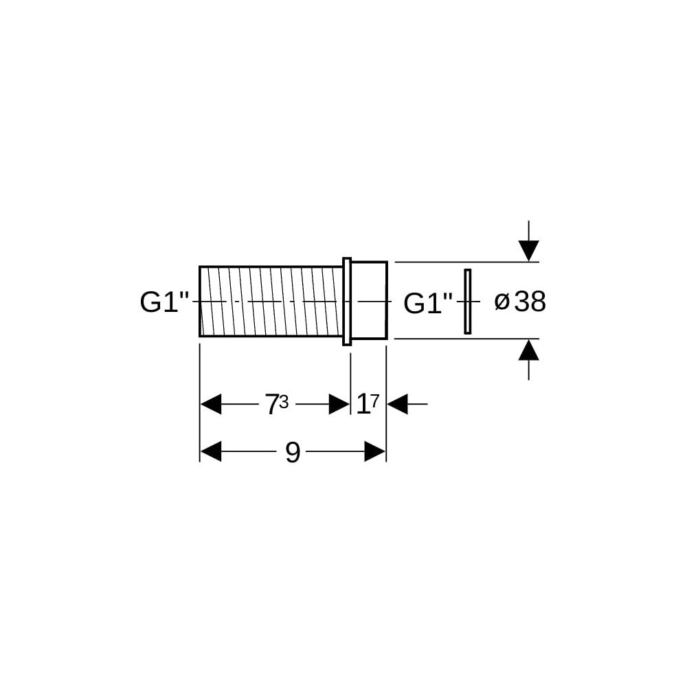Geberit Verlängerung 1", Alpinweiß... GEBERIT-152921111 4025416122579 (Abb. 5)