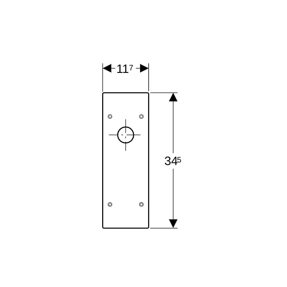 Geberit Abdeckplatte aus Kunststoff, für Unterputz-Geruchsverschluss für Waschtisch,... GEBERIT-241019111 4025416534082 (Abb. 5)