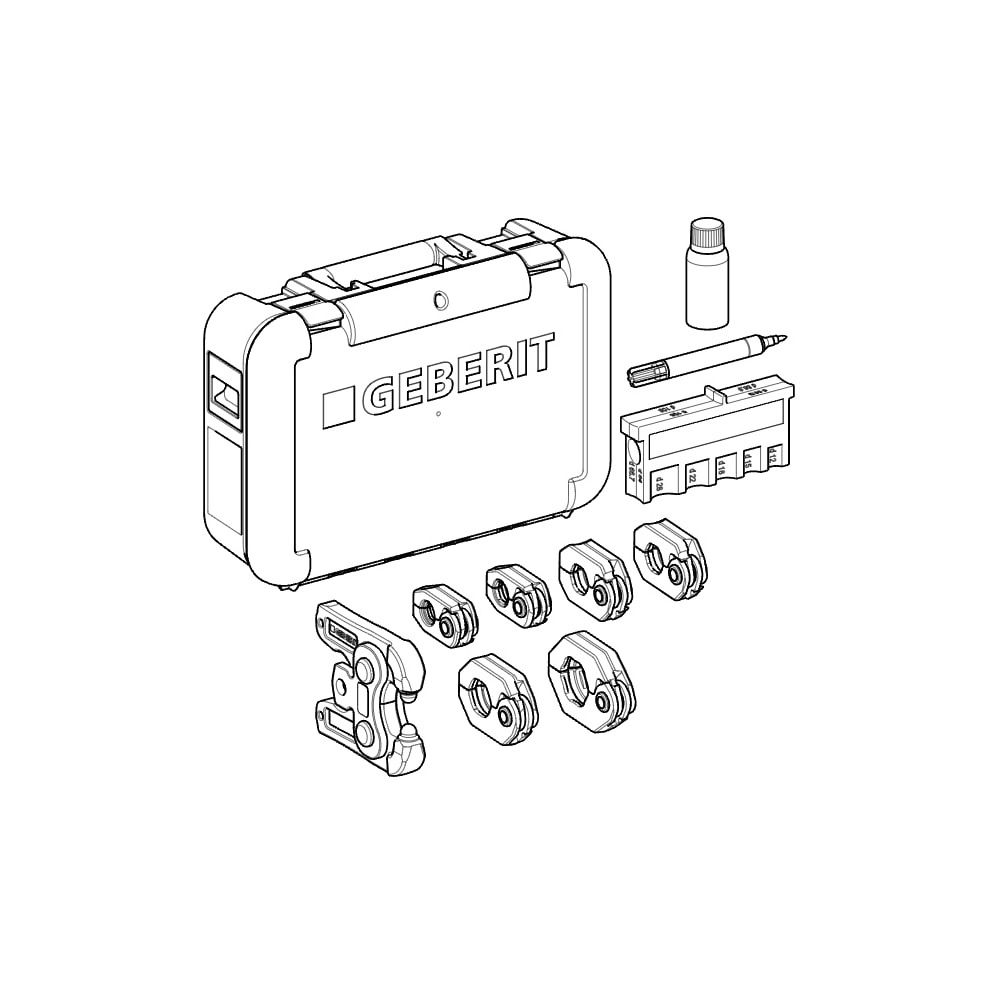 Geberit Mapress Pressringe schwenkbar in Koffer, D 15/18/22/28/35mm, Kompatibilität ... GEBERIT-691200001 4064746055881 (Abb. 4)