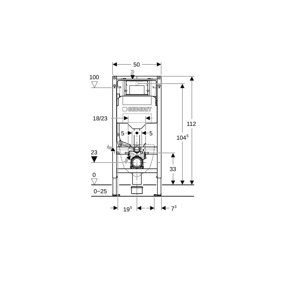 Geberit Duofix Element für Wand-WC 112cm, Metall-/Holzständerwände, mit Sigma Unterp... GEBERIT-111900006 4064746031335 (Abb. 4)