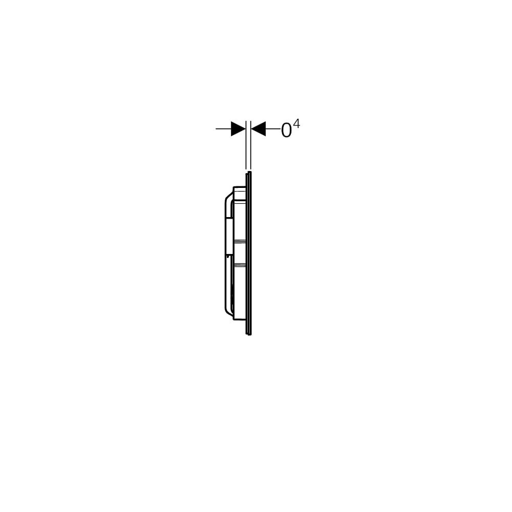 Geberit Sigma40 Betätigungsplatte, rund, 2-Mengen-Spülung Platte, Taste Schwarzchrom... GEBERIT-115628QD1 4064746006760 (Abb. 6)