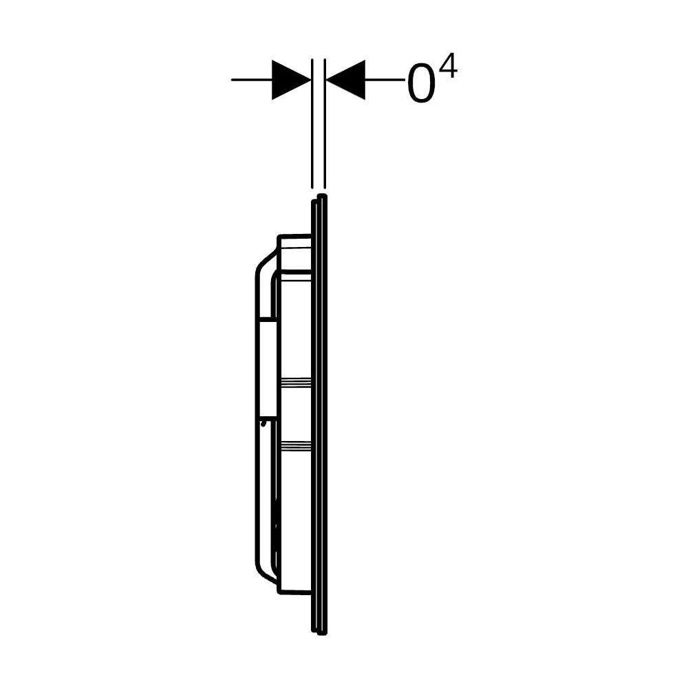 Geberit Sigma40 Betätigungsplatte, rund, 2-Mengen-Spülung Platte, Taste Schwarzchrom... GEBERIT-115628QD1 4064746006760 (Abb. 9)