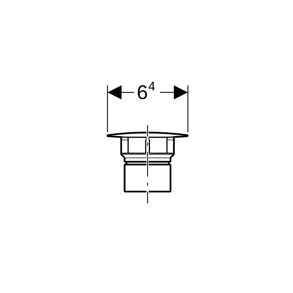 Geberit Ventilabdeckung für Ablaufventil mit freiem Auslauf, Hochglanz verchromt... GEBERIT-241993211 4025416736790 (Abb. 5)