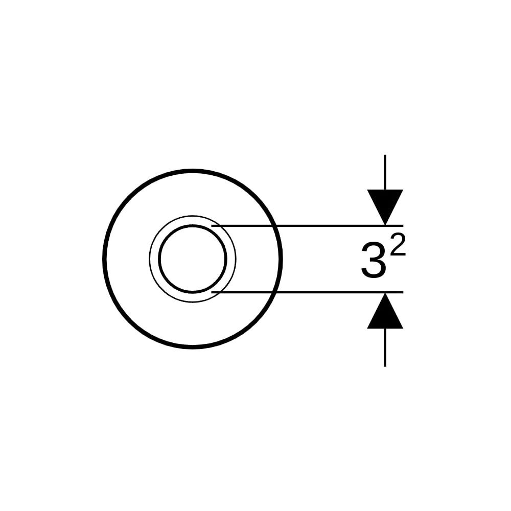 Geberit Wandrosette flach d 32mm Kunststoff, Alpinweiß... GEBERIT-241405111 4025416706380 (Abb. 7)