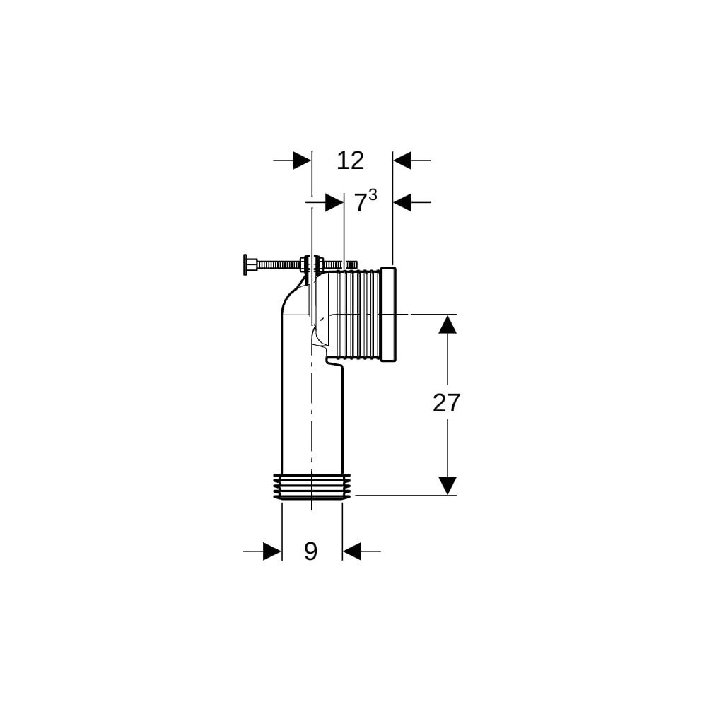 Geberit Anschlussset für Stand-WC iCon TurboFlush, 90mm, PVC/ABS, 152063001... GEBERIT-152063001 4064746039294 (Abb. 4)