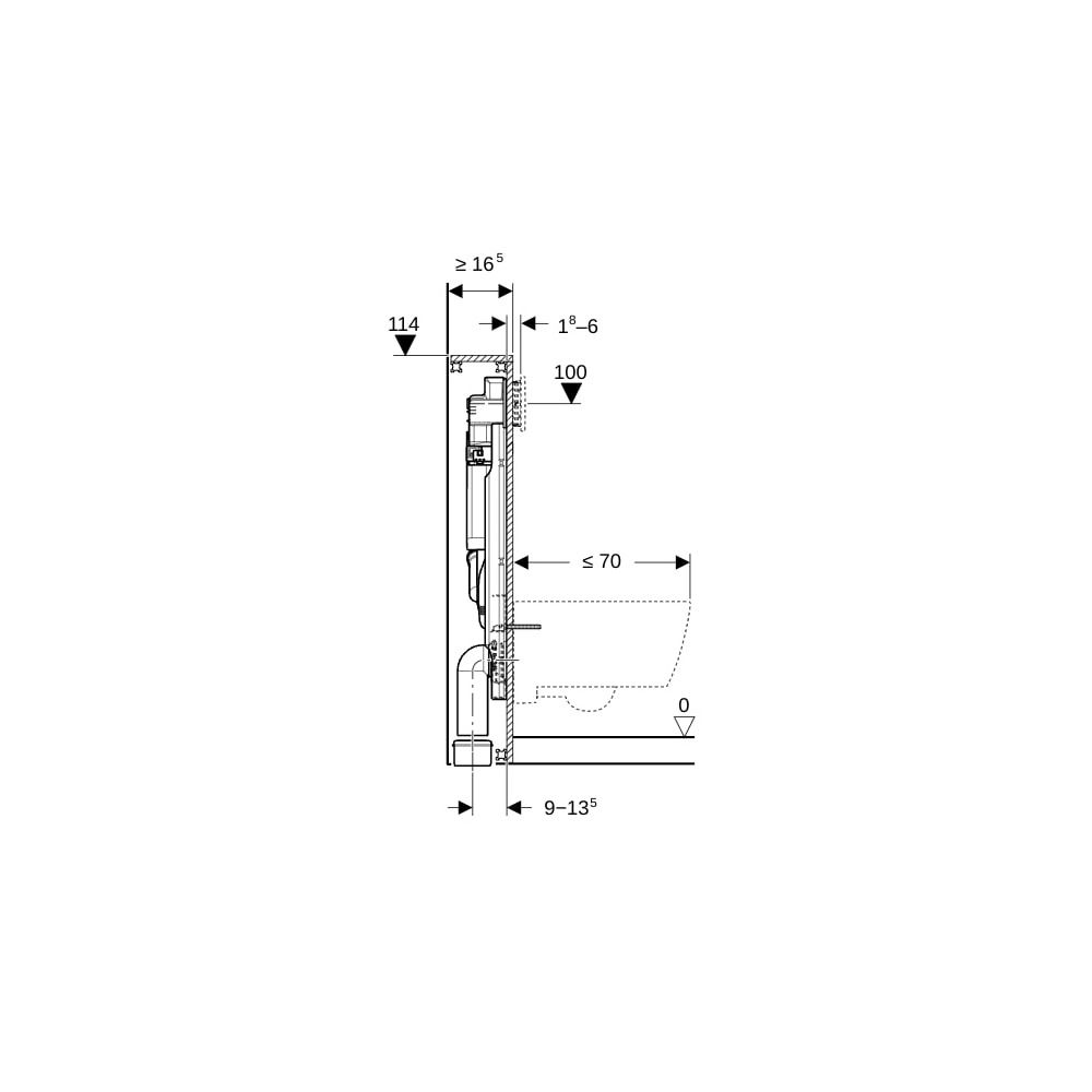 Geberit GIS Element für Wand-WC 114cm, mit Sigma Unterputzspülkasten 12cm, für Geruc... GEBERIT-461315006 4064746033018 (Abb. 5)