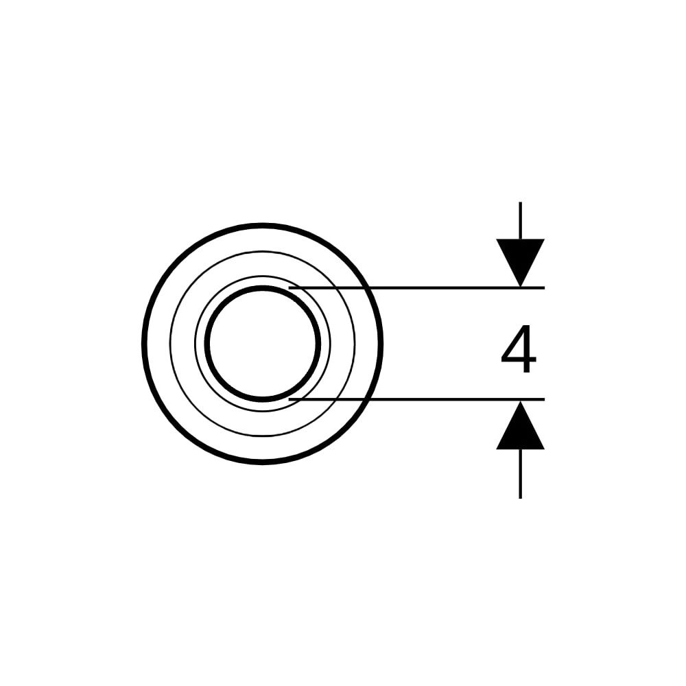 Geberit Wandrosette tief Außendurchmesser 40mm, Hochglanz verchromt... GEBERIT-241508211 4025416674818 (Abb. 8)