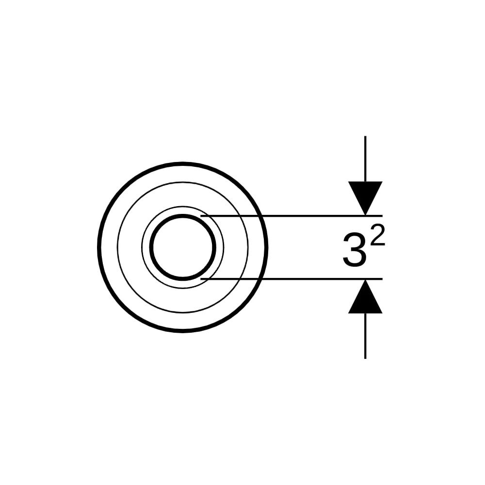 Geberit Wandrosette tief Außendurchmesser 32mm, Alpinweiß... GEBERIT-241507111 4025416674788 (Abb. 8)
