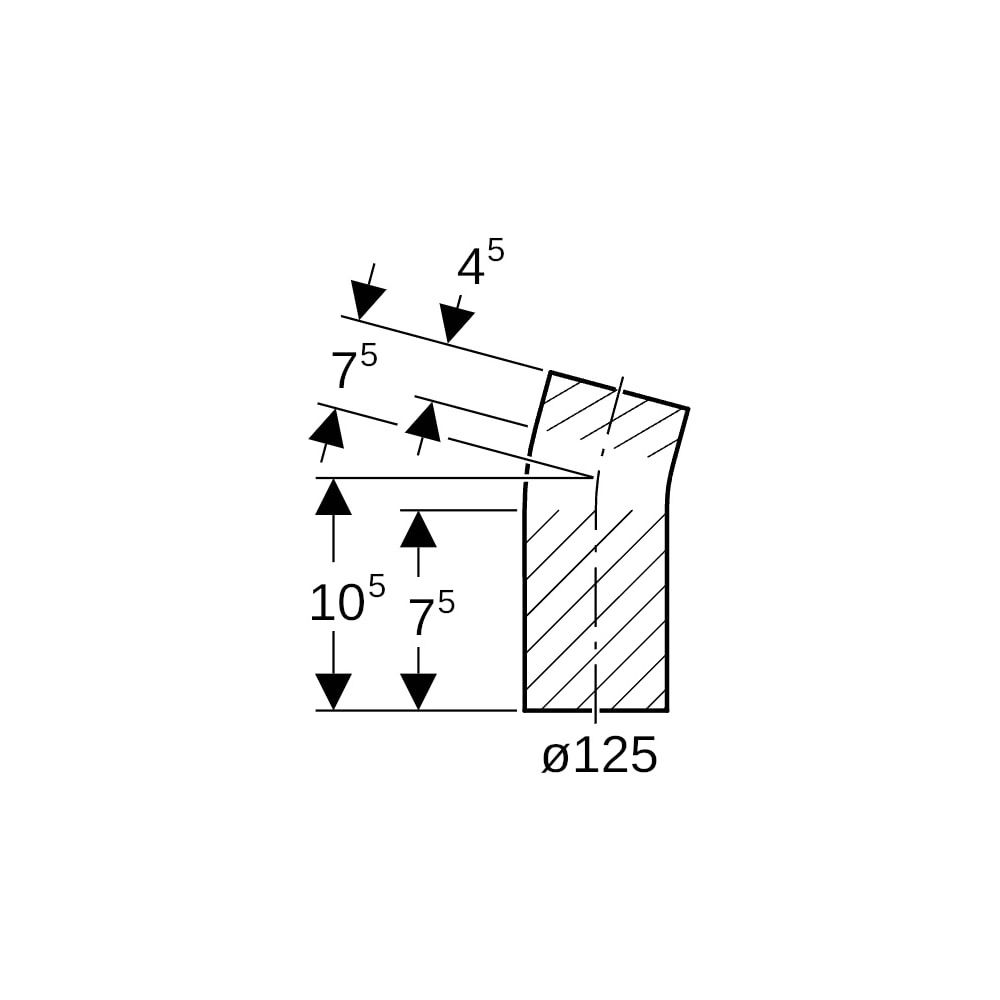 Geberit PE Bogen mit langem Schenkel 15 Grad, Außendurchmesser 125mm... GEBERIT-368015161 4025416033394 (Abb. 5)