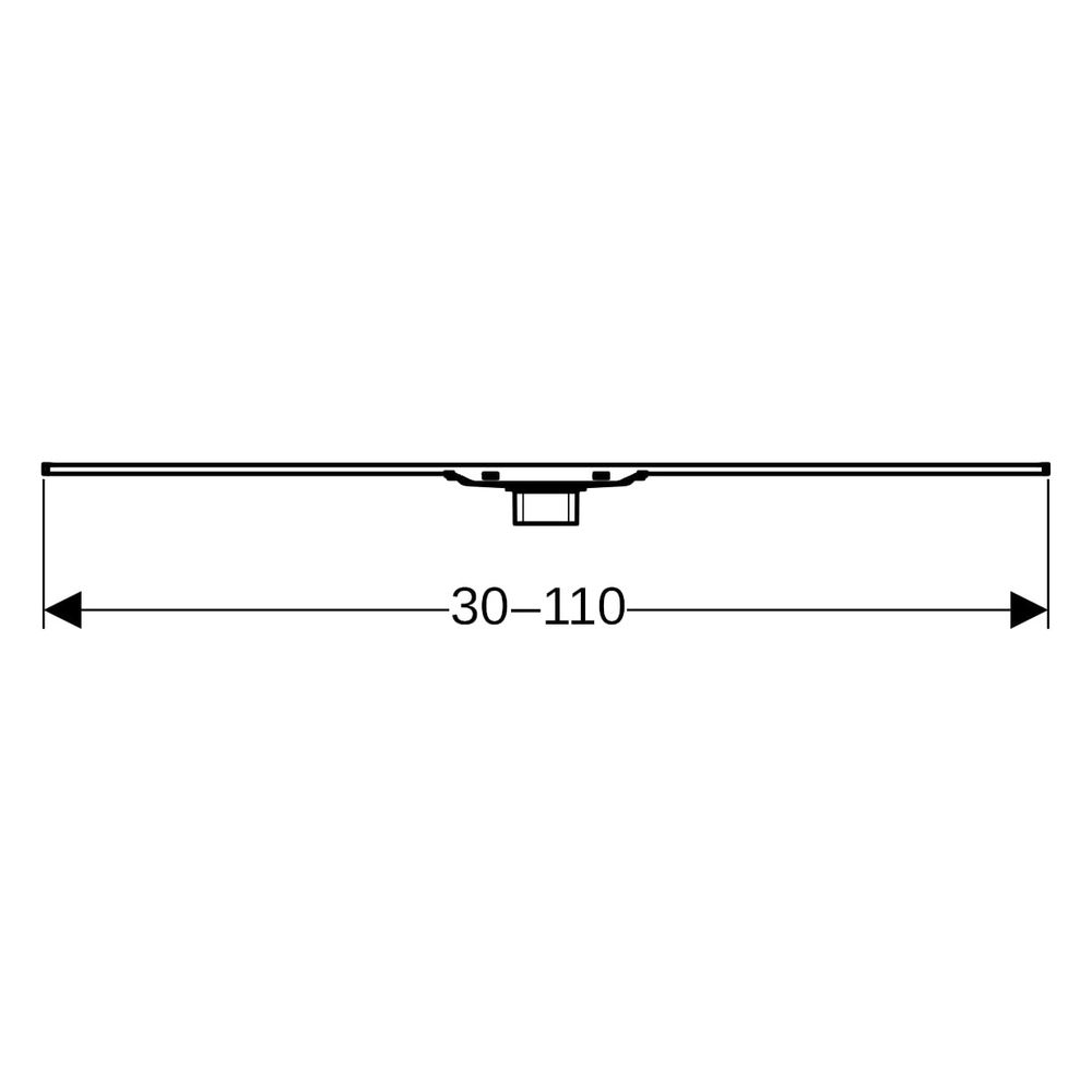 Geberit CleanLine20 Duschrinne, Länge 30-110cm, Rahmen Edelstahl poliert, Fläche Ede... GEBERIT-154461KS1 4064746058028 (Abb. 9)