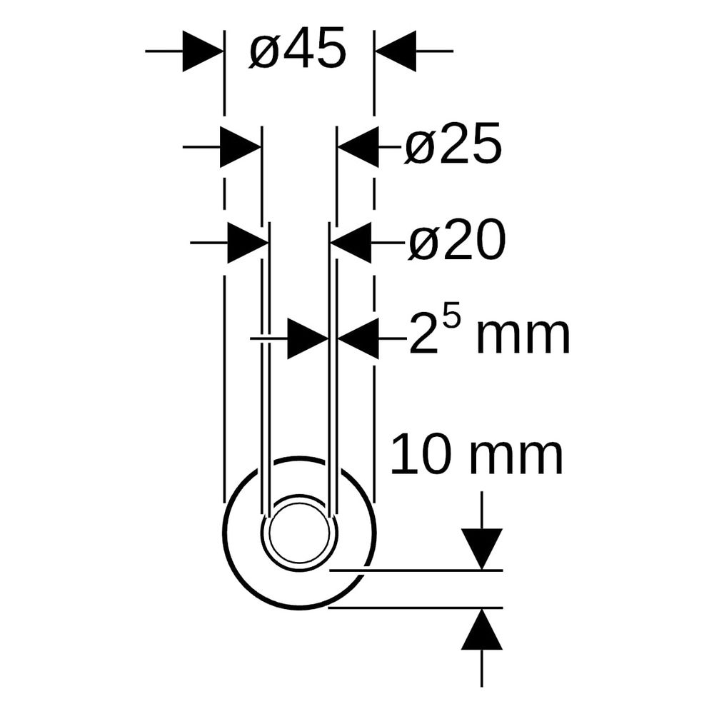 Geberit Systemrohr ML, Therm, rund vorgedämmt 10mm, D 25mm, Rollenware, Länge 25m... GEBERIT-619172002 4064746060946 (Abb. 7)
