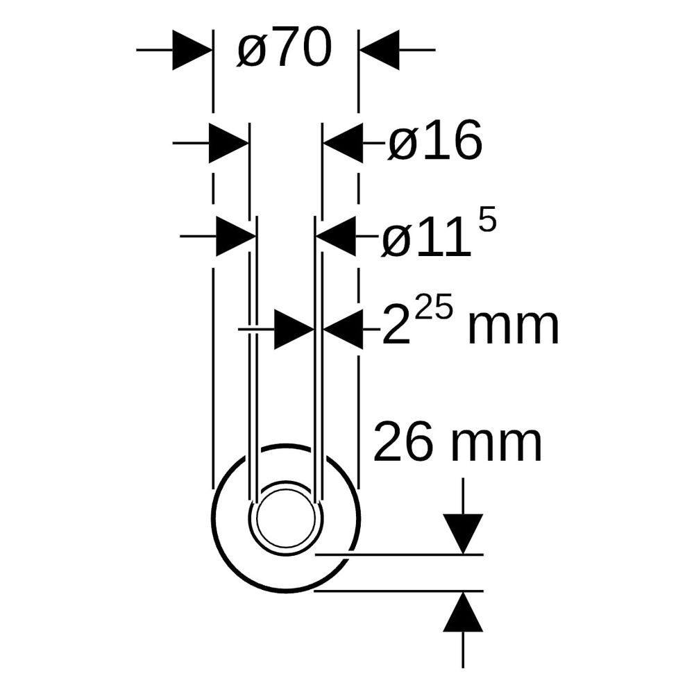 Geberit Mepla Systemrohr ML rund, vorgedämmt, D 16mm, Länge 25m, Dämmung 26mm, Rolle... GEBERIT-601139002 4064746061301 (Abb. 7)
