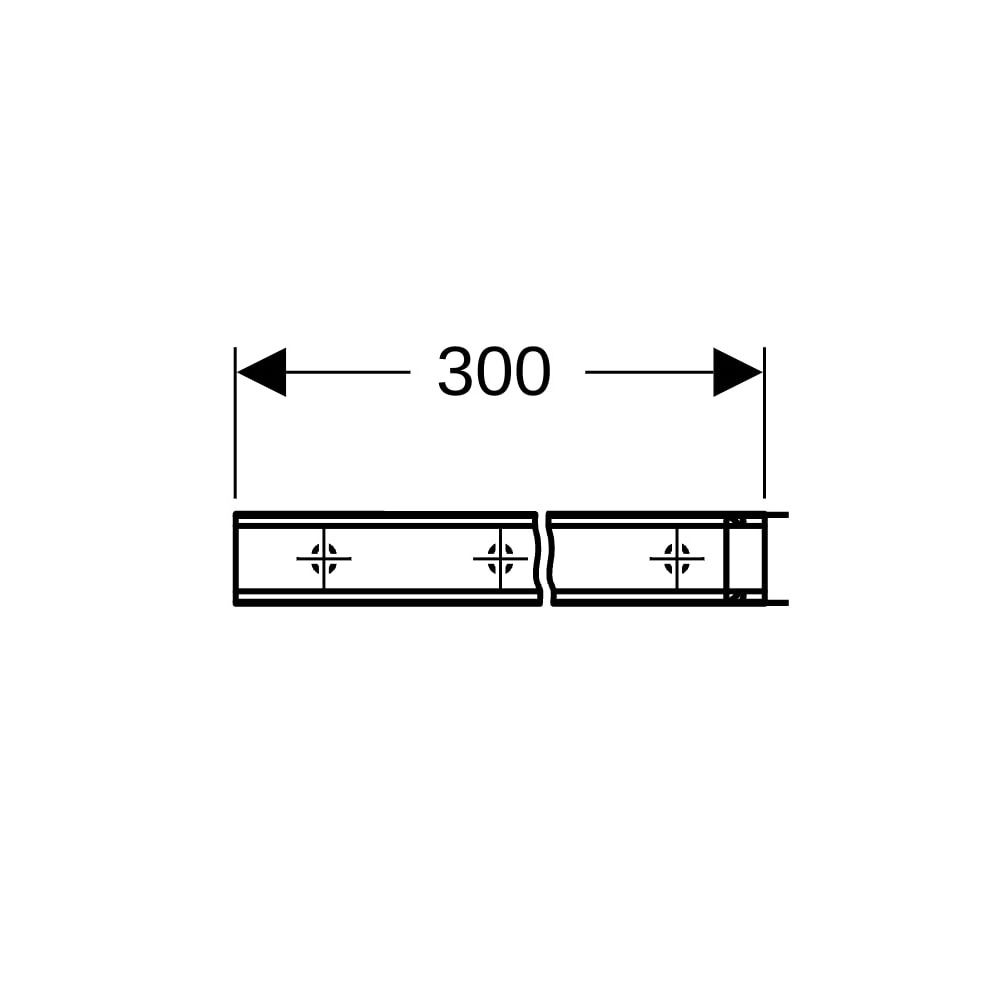 Geberit Duofix Set Systemschiene 300x5x3,4cm, 2 Stück... GEBERIT-111979001 4064746058820 (Abb. 4)