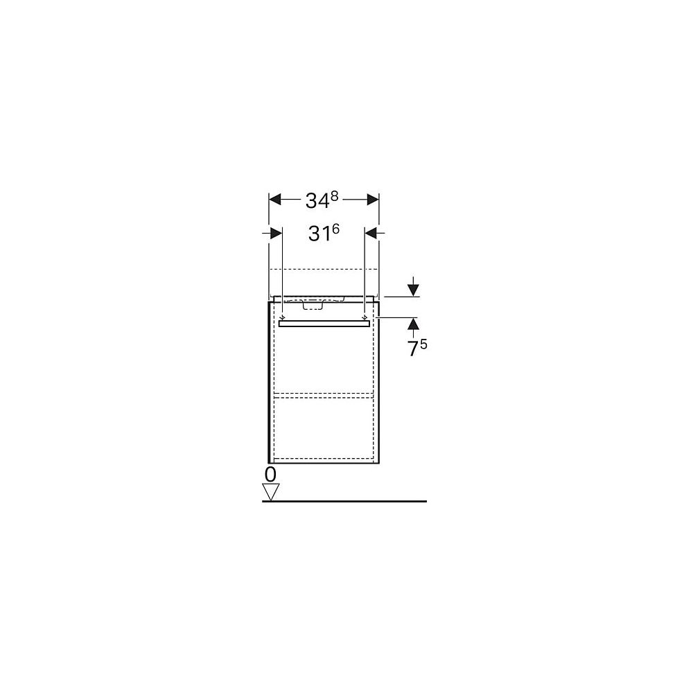 Geberit Renova Compact Unterschr., Handwaschbecken, Tür verk. Ausl. 34,8x60,4x25,2cm... GEBERIT-862041000 4022009328943 (Abb. 5)
