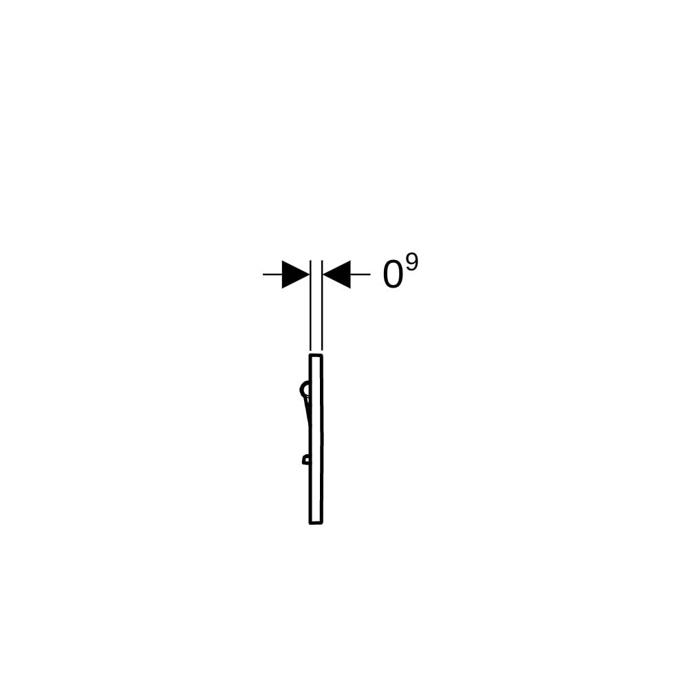 Geberit Drückerplatte rund für Typ 01 Urinalsteuerung mit pneumatischer Spülauslösun... GEBERIT-242811DW1 4064746045523 (Abb. 5)