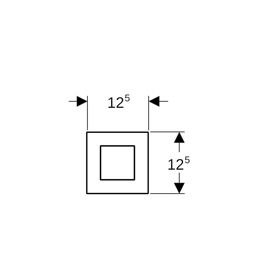 Geberit Typ 40 Betätigungsplatte für Urinalsteuerung, pneumatisch, eckig, easy-to-cl... GEBERIT-246119JT1 4064746043833 (Abb. 4)