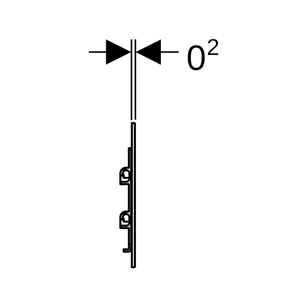 Geberit Betätigungsplatte für Urinalsteuerungen Typ 40, eckig, rotgold gebürstet, 12... GEBERIT-246121QB1 4064746043970 (Abb. 7)