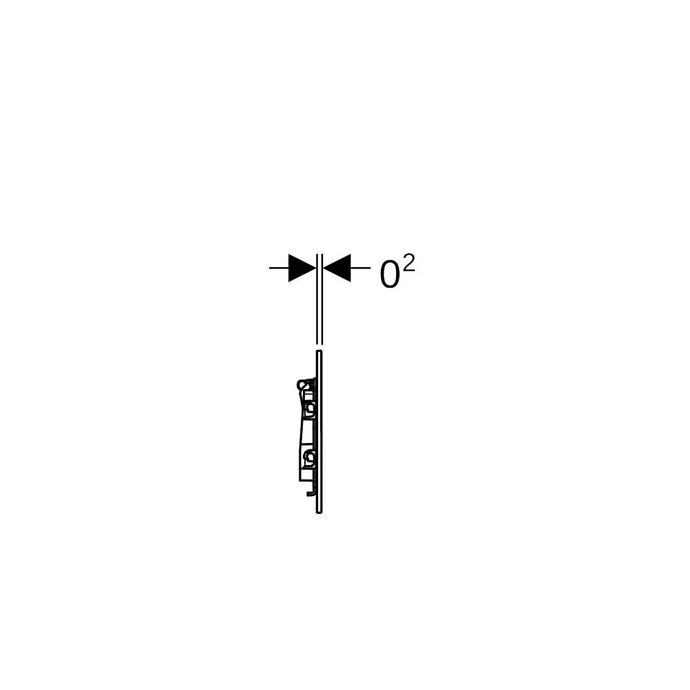 Geberit Betätigungsplatte Typ 40 für Urinalsteuerung, eckig, 125x125x2mm, Messing ge... GEBERIT-246119QF1 4064746043819 (Abb. 5)