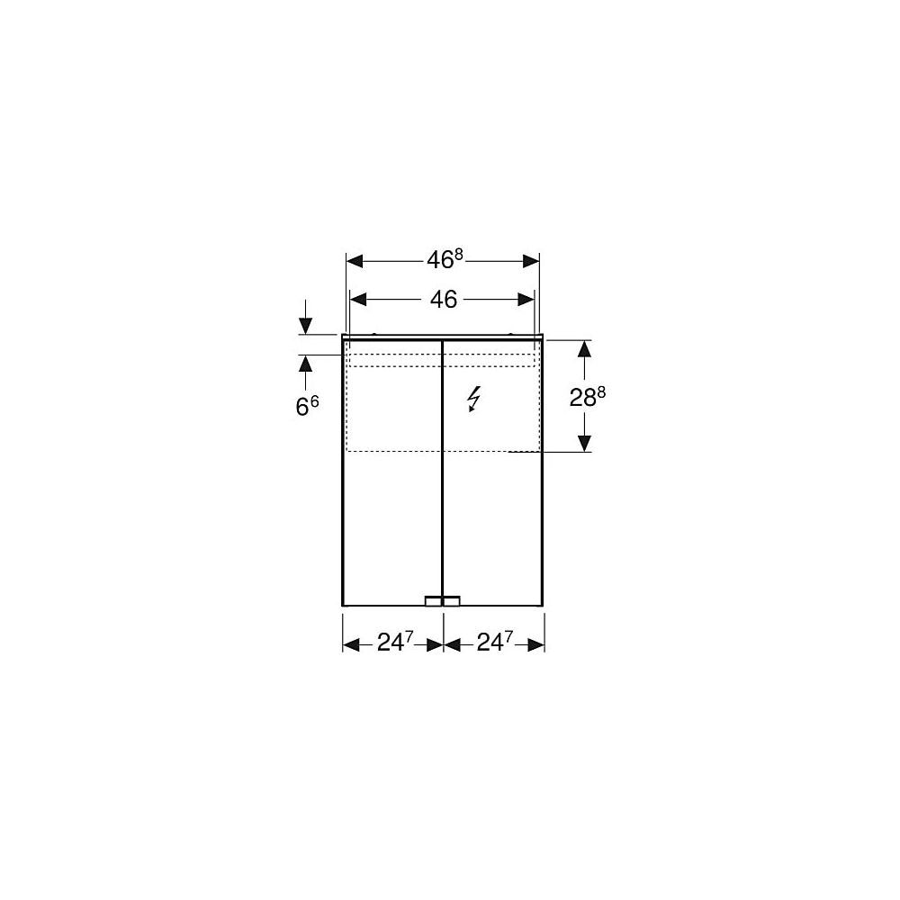 Geberit Option Basic Spiegelschrank, Beleuchtung, 2 Türen, 50x67,7x18cm, CEE 7/4,7/3... GEBERIT-500257001 4025416354840 (Abb. 5)